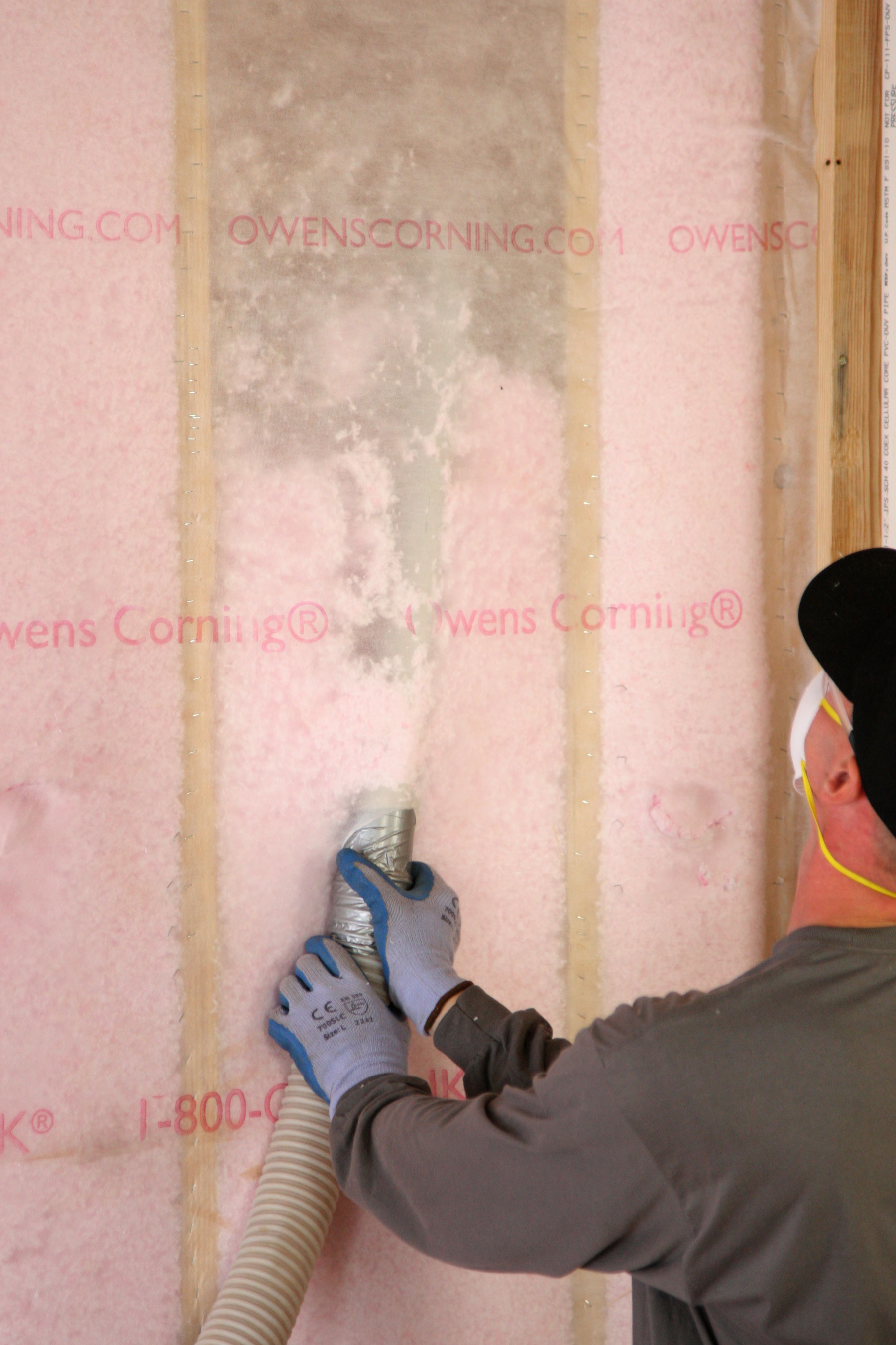 spray foam insulation installed in a wall